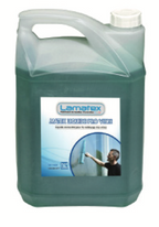 Flacon de 1L ou 5L de liquide lave-vitre MOERMAN MATEX PRO VITRE, nettoyant pour vitres, produit de nettoyage en bouteille.