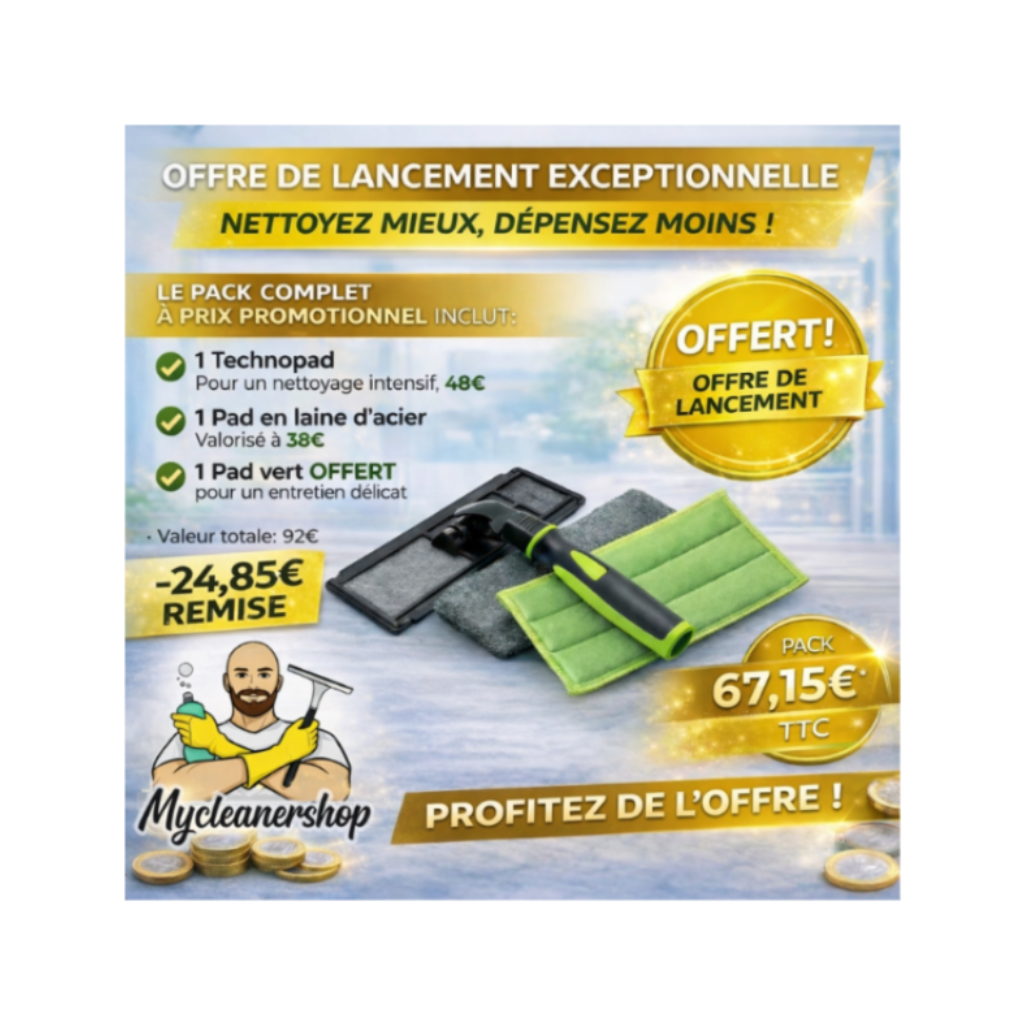 EXCLUSIVITÉ PACK TECHNOPAD+ PAD LAINE +PAD VITRES - MyCleanerShop