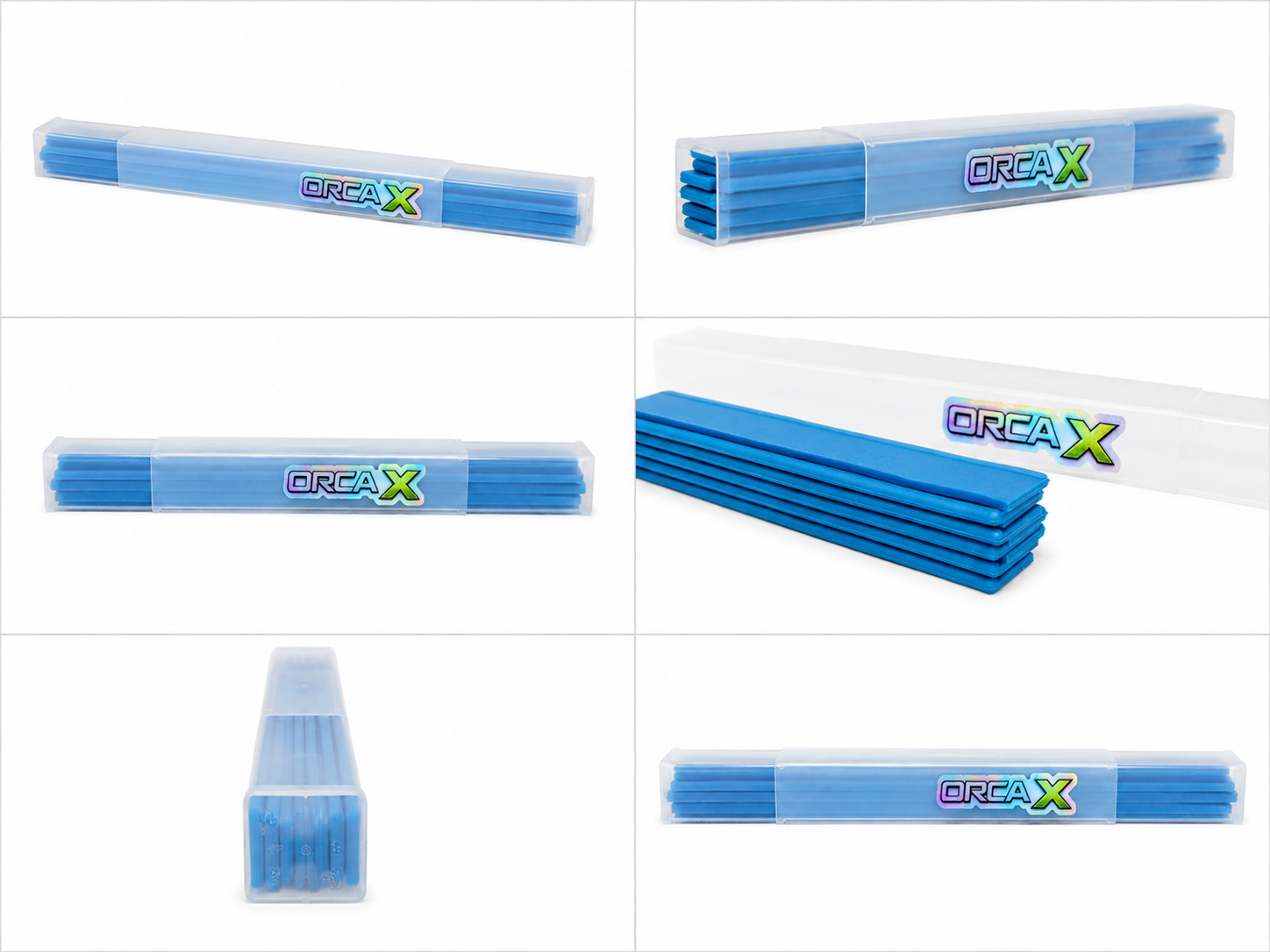 🔵 Caoutchouc ORCA X  Bleu – Boîte de 10 Caoutchoucs Professionnels pour Raclette à Vitres