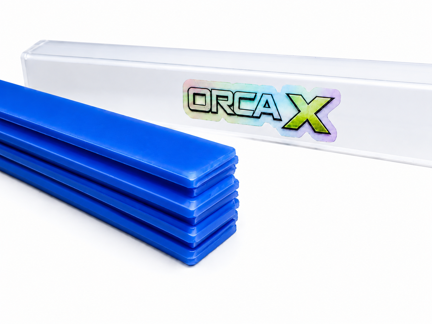 🔵 Caoutchouc ORCA X  Bleu – Boîte de 10 Caoutchoucs Professionnels pour Raclette à Vitres
