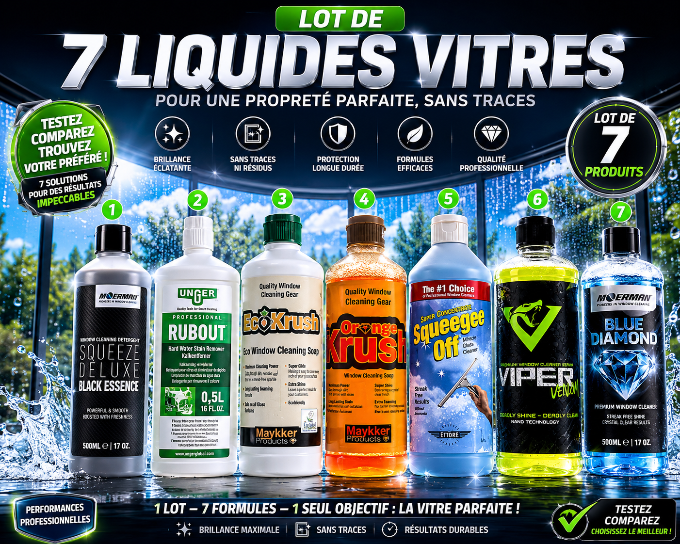 Gamme complète à tester 7 liquide