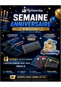 Pack complet anniversaire du boss de MyCleanerShop avec décorations festives et accessoires pour célébration d'entreprise.