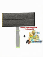 Pad en laine d’acier inoxydable avec sticker holographique, sans support, pour nettoyage et polissage.