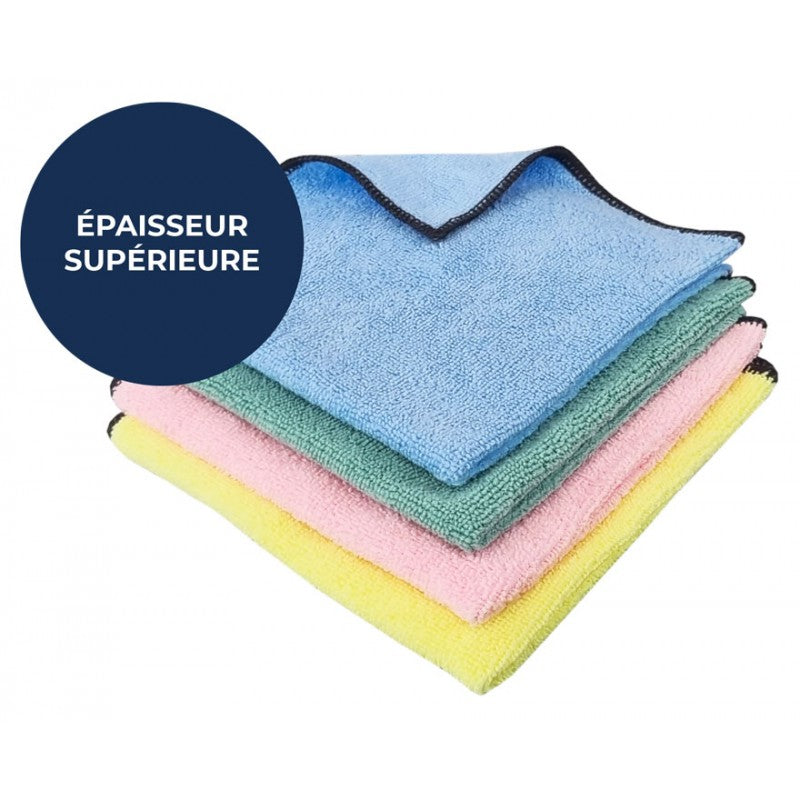 Lavette microfibre 38x38cm multi-usages - lot de 10 - MyCleanerShop
