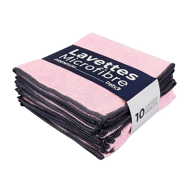 Lavette microfibre 38x38cm multi-usages - lot de 10 - MyCleanerShop