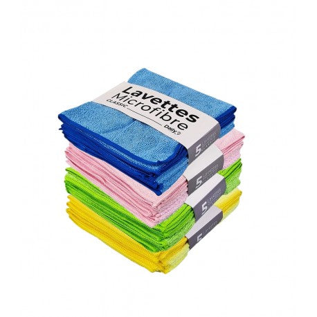 Lavette microfibre 38x38cm multi-usages - Lot de 5 - MyCleanerShop