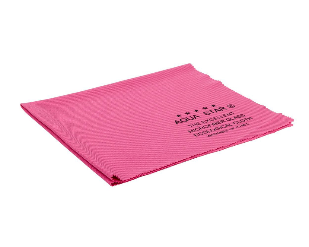 Chiffons en microfibres AQUASTAR pour nettoyage, doux et absorbants, visibles en couleur bleue dans l'image.