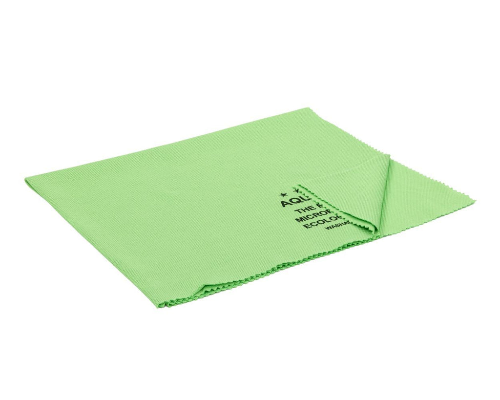 Chiffons en microfibres AQUASTAR pour le nettoyage, affichant plusieurs chiffons de différentes couleurs.