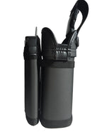 Carquois Zen Boab de Takaki, sac à flèches noir en tissu avec détails en bois, pour tir à l’arc traditionnel.