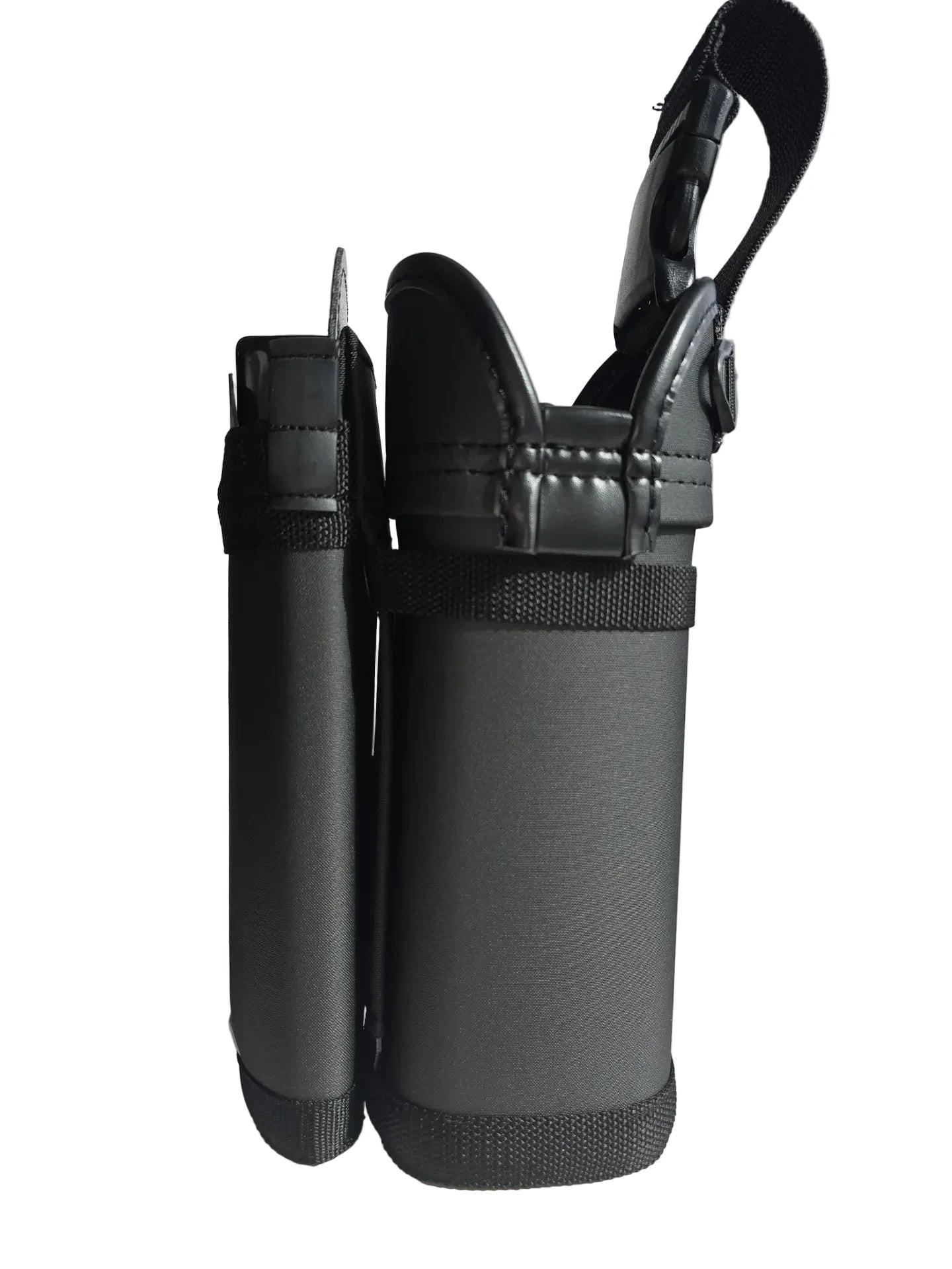 Carquois Zen Boab de Takaki, sac à flèches noir en tissu avec détails en bois, pour tir à l’arc traditionnel.
