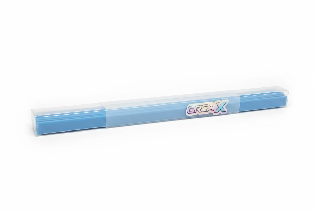 🔵 Caoutchouc ORCA X  Bleu – Boîte de 10 Caoutchoucs Professionnels pour Raclette à Vitres