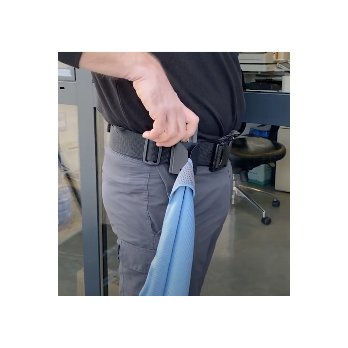 MOERMAN Easy pocket 80 et grattoir 80 support ceinture laveur de vitre pour ranger grattoir, lames & chiffon microfibre - MyCleanerShop