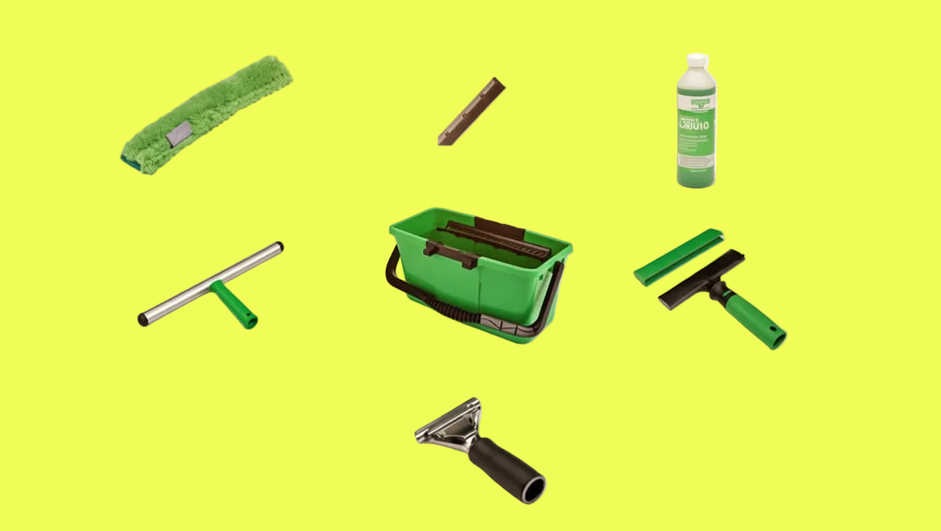 Kit débutant de produits de nettoyage MyCleanerShop, comprenant divers produits pour un nettoyage efficace à la maison.