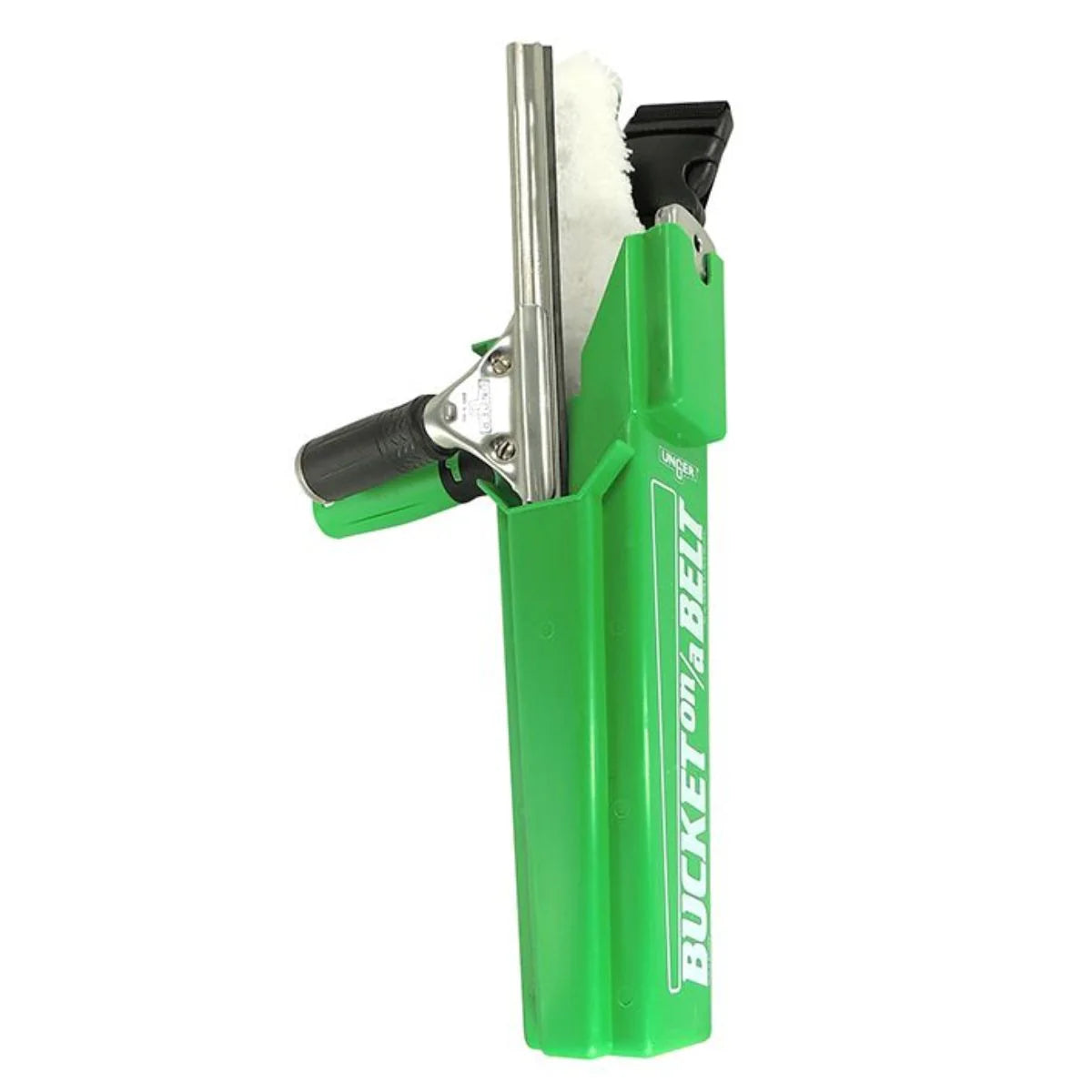 Ce carquois classique UNGER attaché à une ceinture, conçu pour transporter des outils de nettoyage ou de vitrerie.