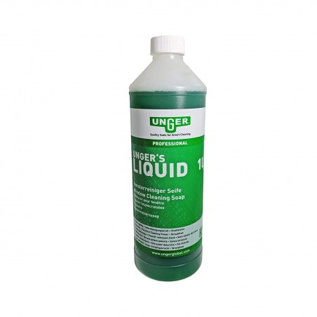 Liquide vitre concentré UNGER, 1L ou 5L, nettoyant pour vitres et surfaces vitrées, bouteille de liquide de nettoyage.