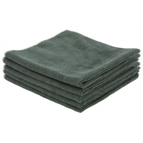 Lavette microfibre noire PREMIUM 38×38 cm – Multi-usages – Lot de 5 - MyCleanerShop
