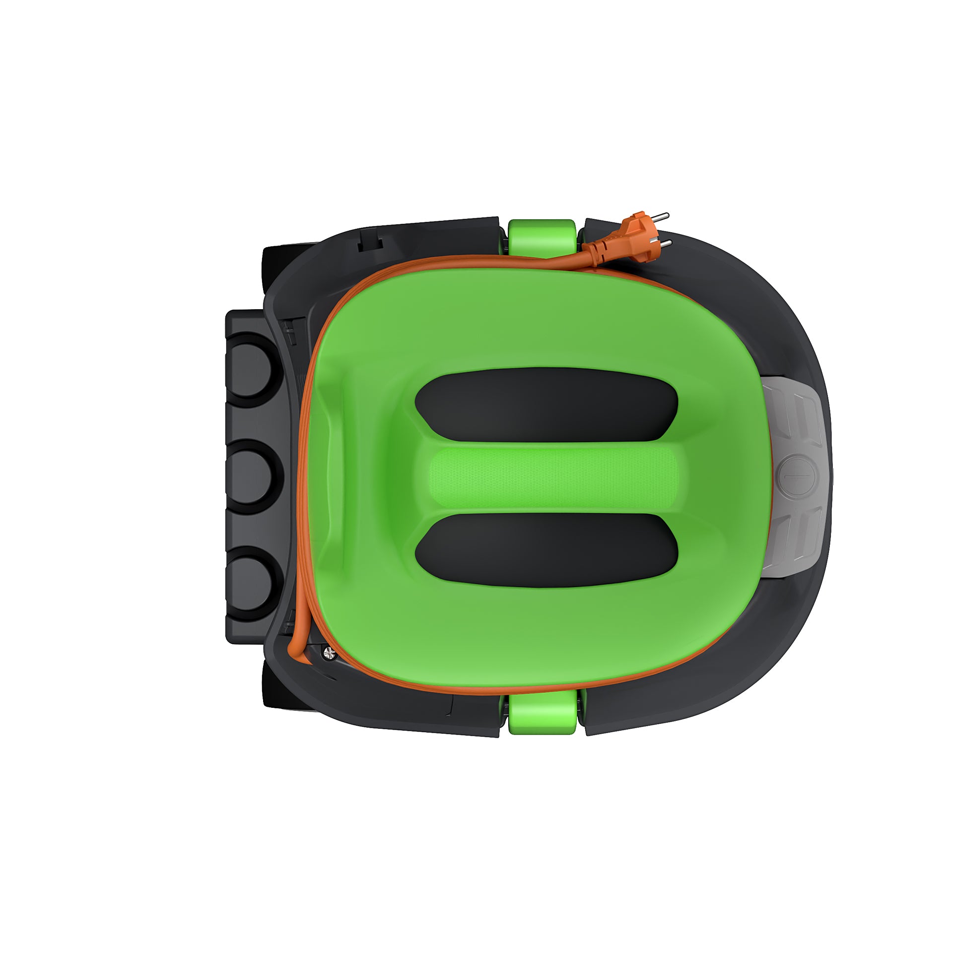 Aspirateur ICA MP 1/12 de face, avec filtre et poignée, vue de dessus montrant le design compact et professionnel de l'appareil.