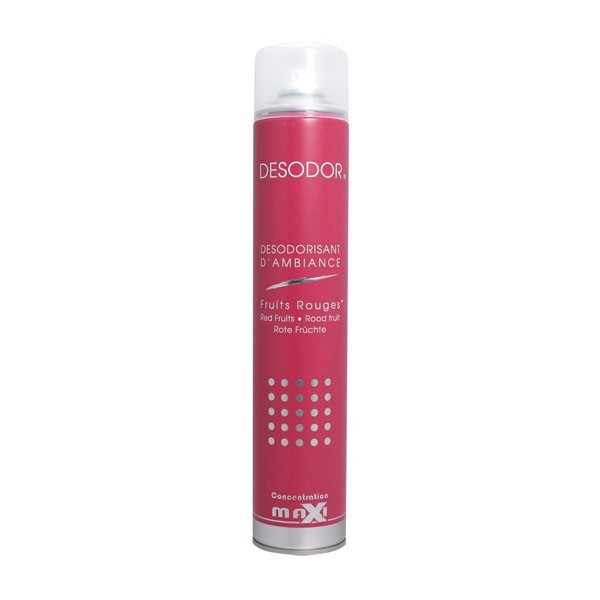 Désodorisant d'ambiance Fruits Rouges MyCleanerShop en flacon de 750ml avec parfum fruité et rafraîchissant.