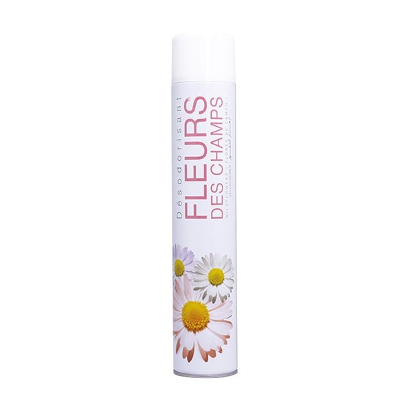 Désodorisant Sico KING fleurs des champs en flacon de 750 ml avec spray permettant de parfumer la pièce.