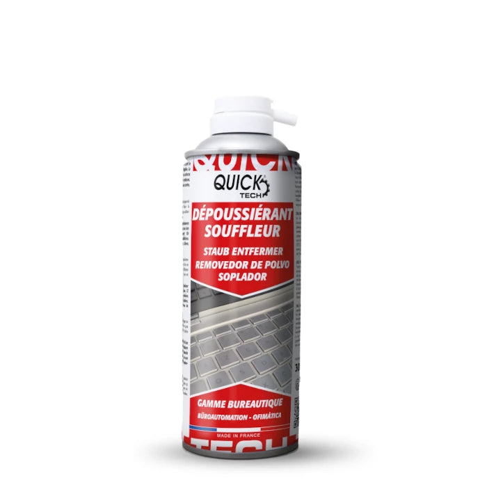 Souffleur dépoussiérant QUICK TECH Sico de 300 ml, jet d'air pour éliminer la poussière des appareils électroniques.
