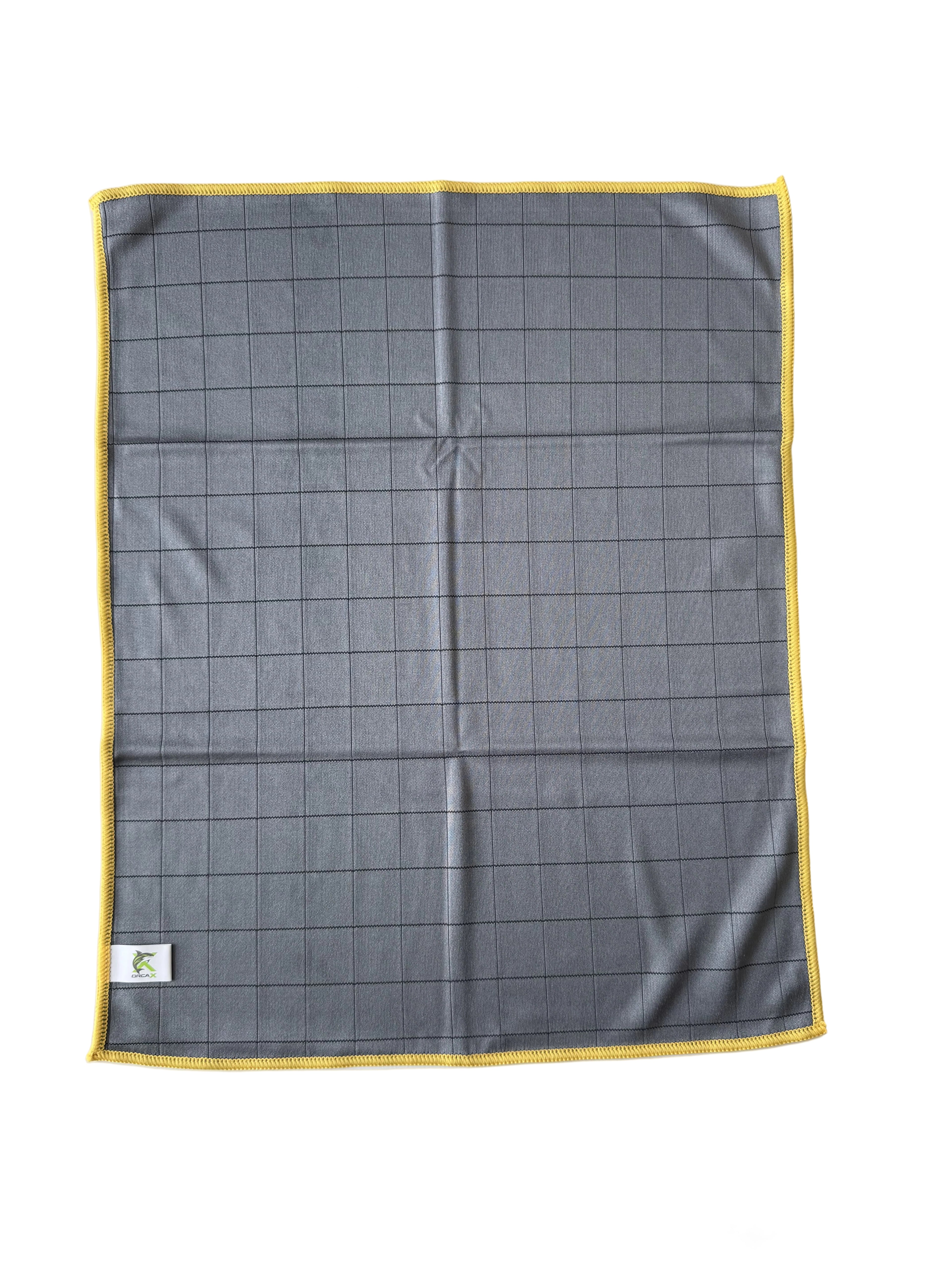 Tissu microfibre en carbone ORCA X de 60x80cm, finition ultra premium pour nettoyage et detailing de voiture.