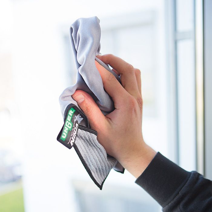 UNGER Chiffon microfibre professionnel MicroWipe Ergotec Ninja – Nettoyage vitres avec perche - MyCleanerShop
